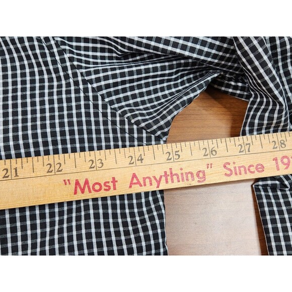 Men's Lucky Brand Stretch Regular Fit Black & White Plaid Shirt Size XXL - Picture 8 of 11